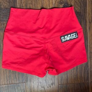 Savage Barbell High Waist Performance Shorts